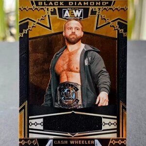 2024 AEW Upper Deck Black Diamond Cash Wheeler Gold Memorabilia Card SP # 06/25